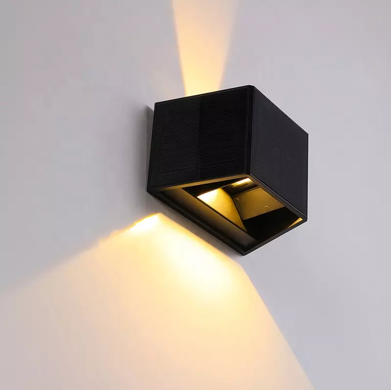 Solar Powered Adjustable Beam Angle Up Down Wall Light, Wireless, No Mains Power Needed, 1300mAh