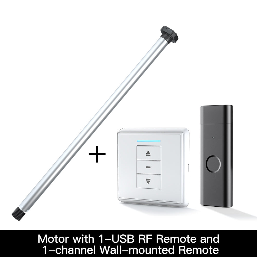 Rechargeable Tubular Roller Blind Motor RF433 Remote Control