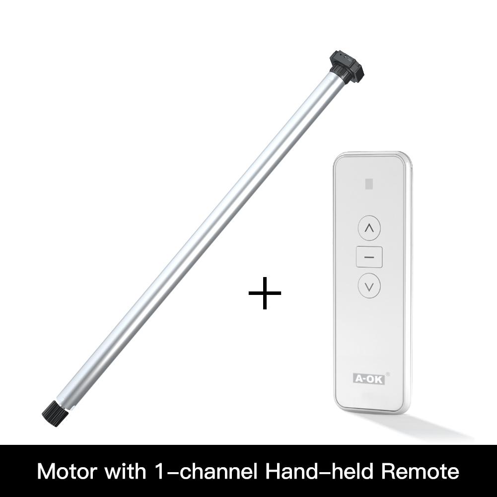 Rechargeable Tubular Roller Blind Motor RF433 Remote Control