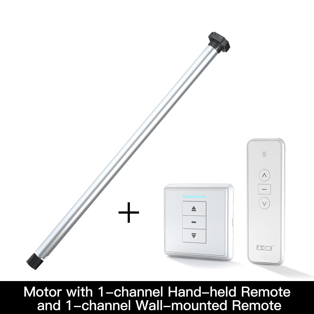 Rechargeable Tubular Roller Blind Motor RF433 Remote Control