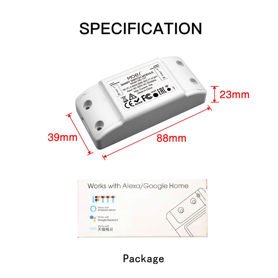 WiFi RF DIY  Smart Light Switch Module Universal Breaker Timer Works with Alexa Google Home