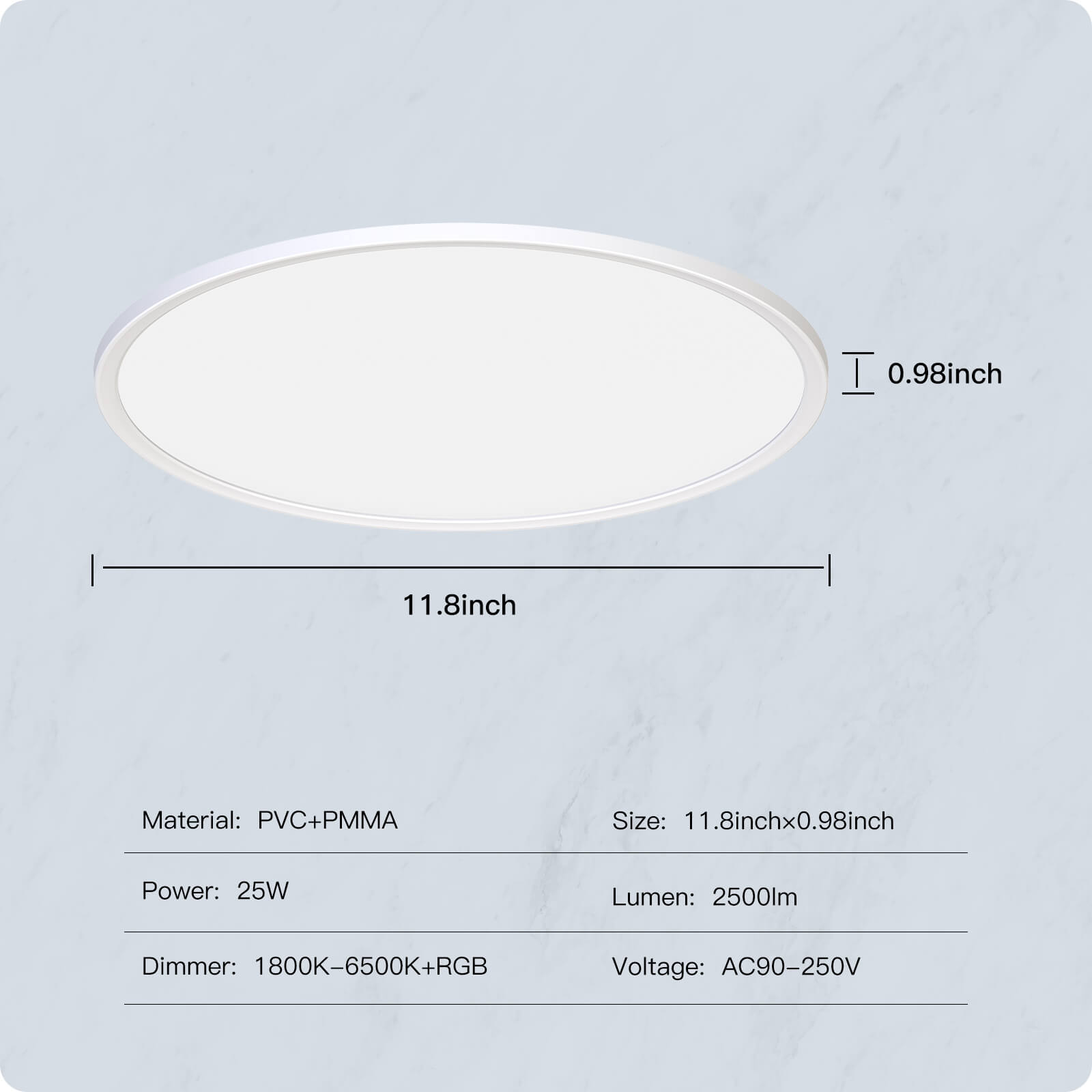 MOES Smart WIFI Ceiling Light Ultrathin Energy-saving RGB Dimmable Lighting LED Lamp