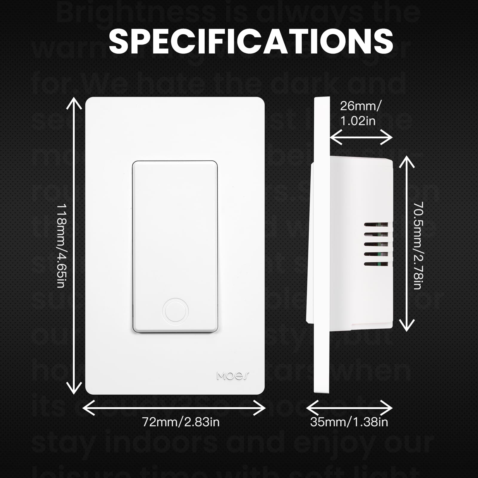 MOES Star Ring 2nd Generation Smart Single Pole 3 Way WIFI Switch 1/2/3/4 Gang