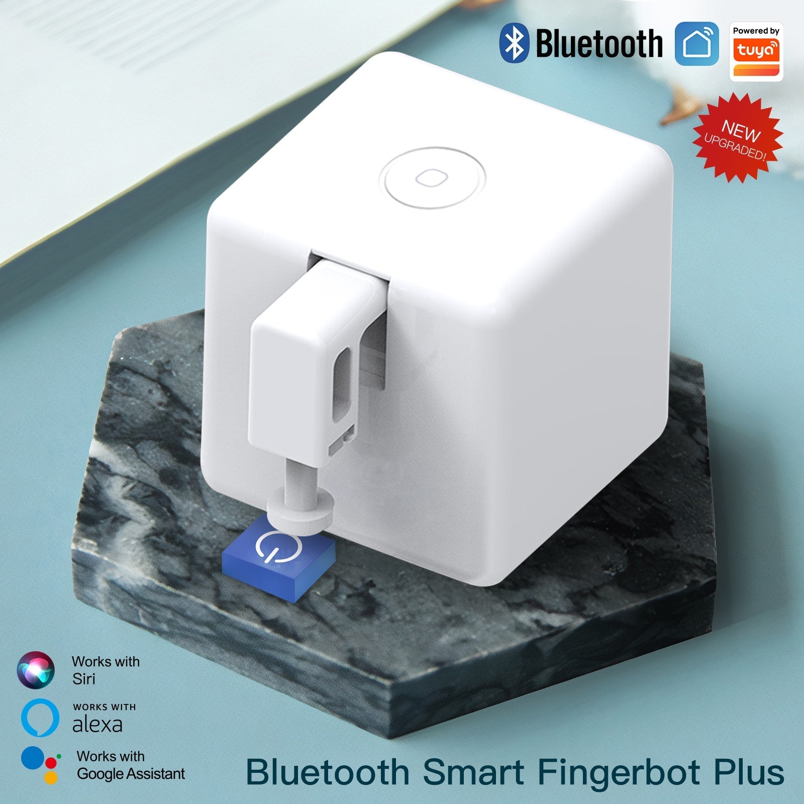 MOES Bluetooth Smart Fingerbot Plus, Wireless Touch Button Switch Bot ON/OFF