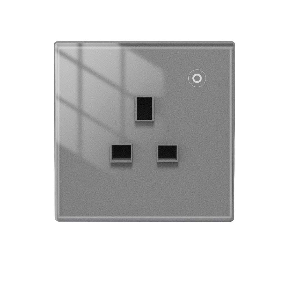 MOES ZigBee Smart Wall Socket Glass Panel Power Monitor Hub Required