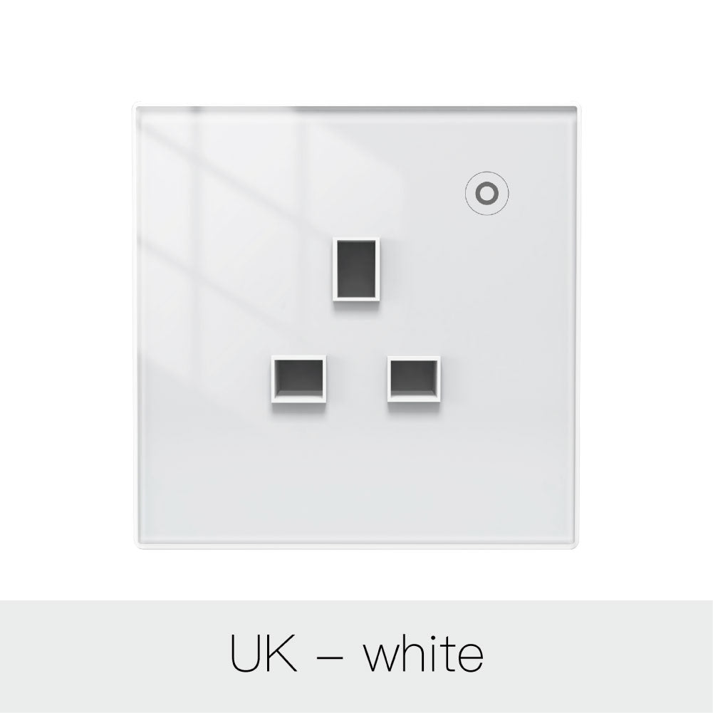 MOES ZigBee Smart Wall Socket Glass Panel Power Monitor Hub Required