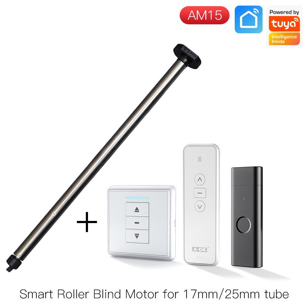 Rechargeable Tubular Roller Blind Motor RF433 Remote Control