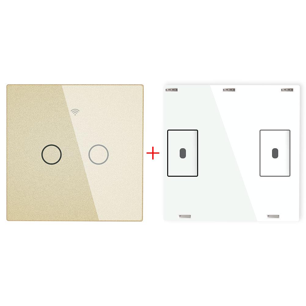 RF433 Smart Wirelesss Wall Glass Panel Transmitter Touch Switch Multi-control Remote EU