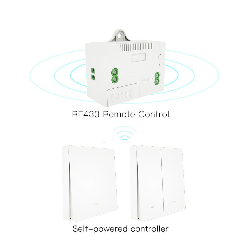 Smart RF433 Transmitter Push Button Switch Multi-Control Self-powered EU