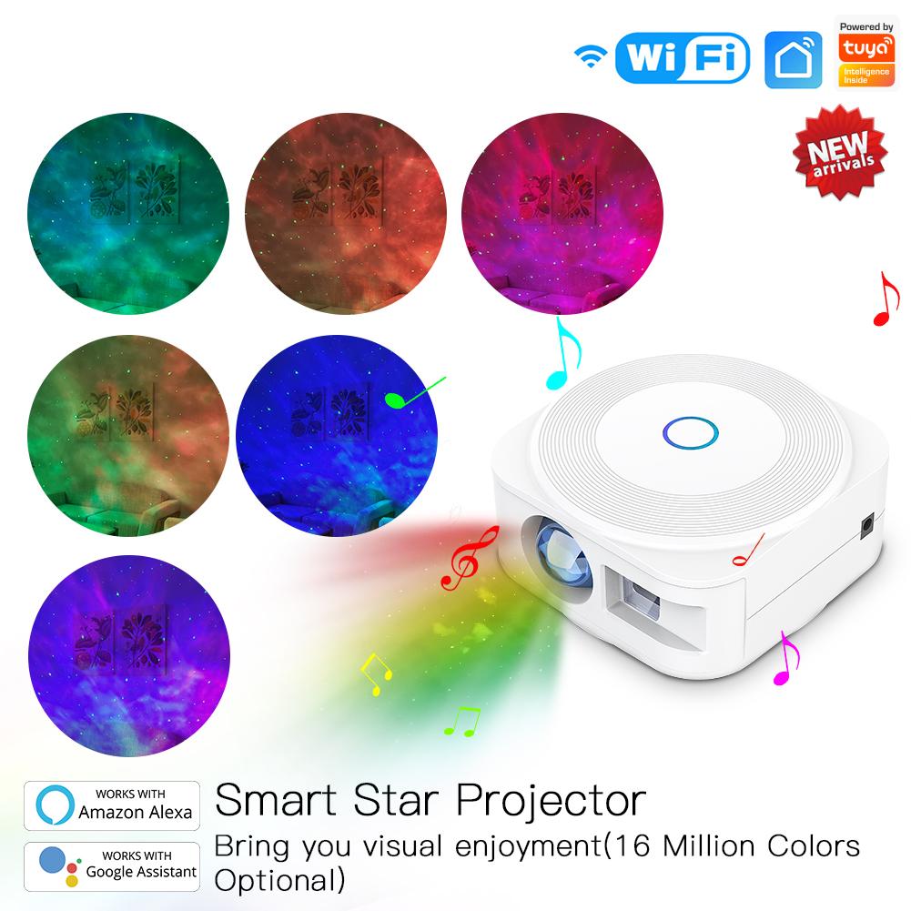 MOES WiFi Smart Star Sky Night Light Square Projector Music Player