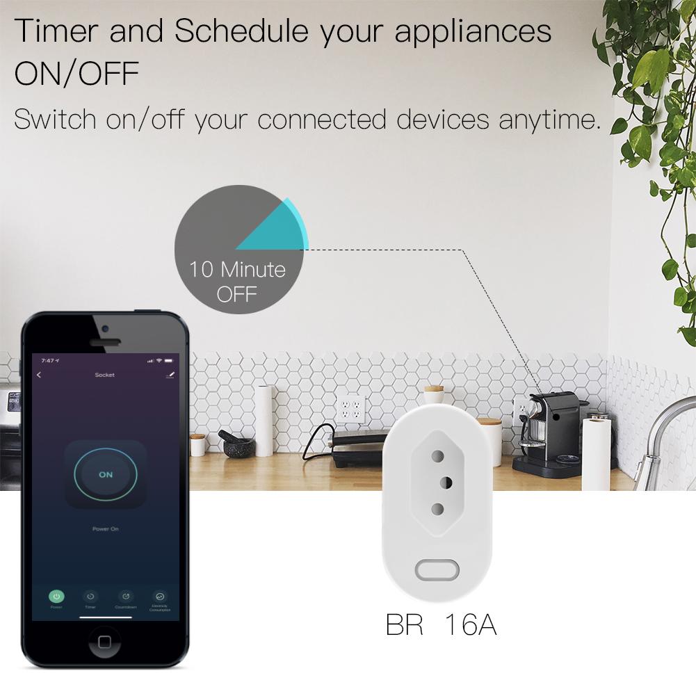 WiFi Smart Plug With Power Monitor Smart Socket 16A BR Standard