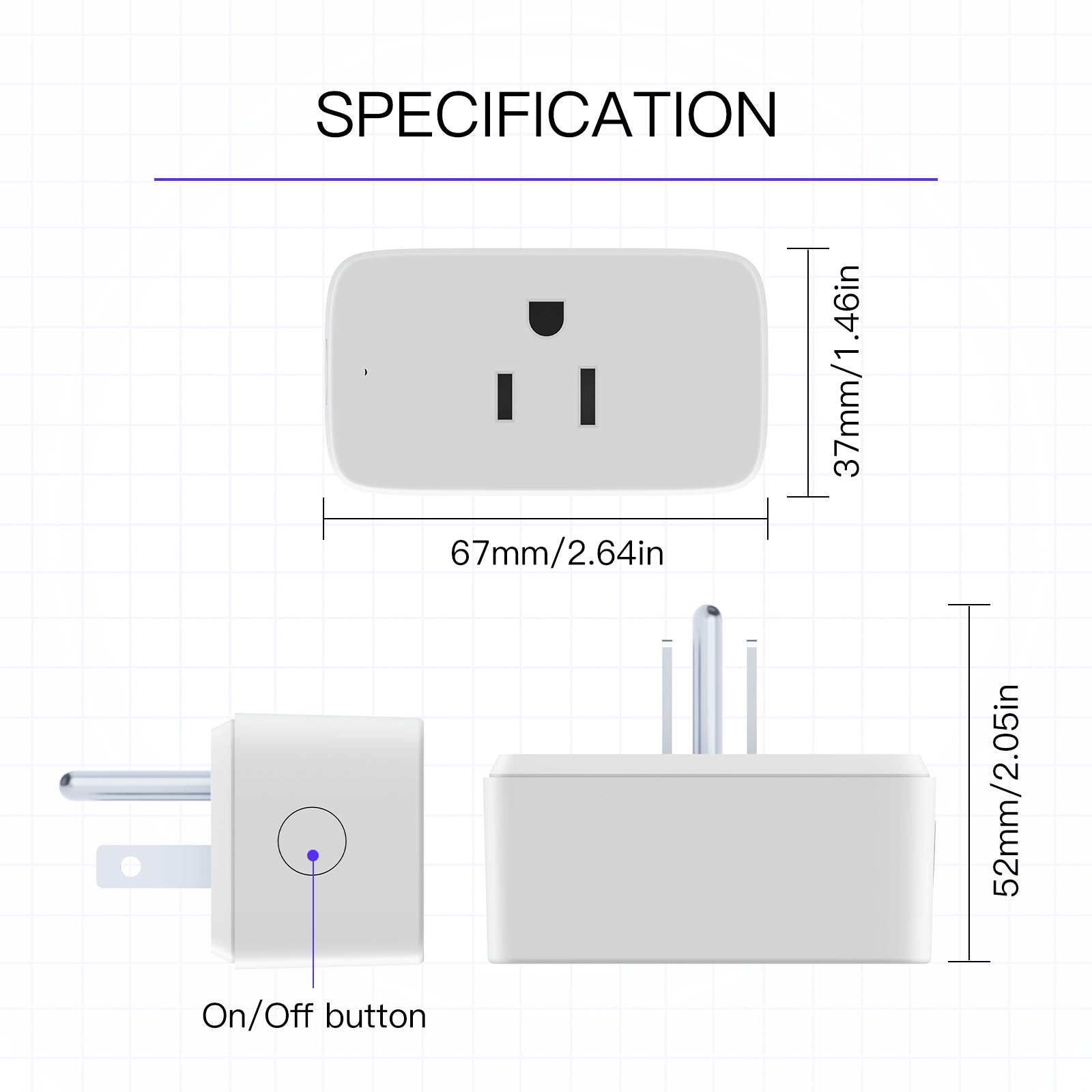 Smart Socket Plug Outlet with Built-in Bluetooth Gateway Hub