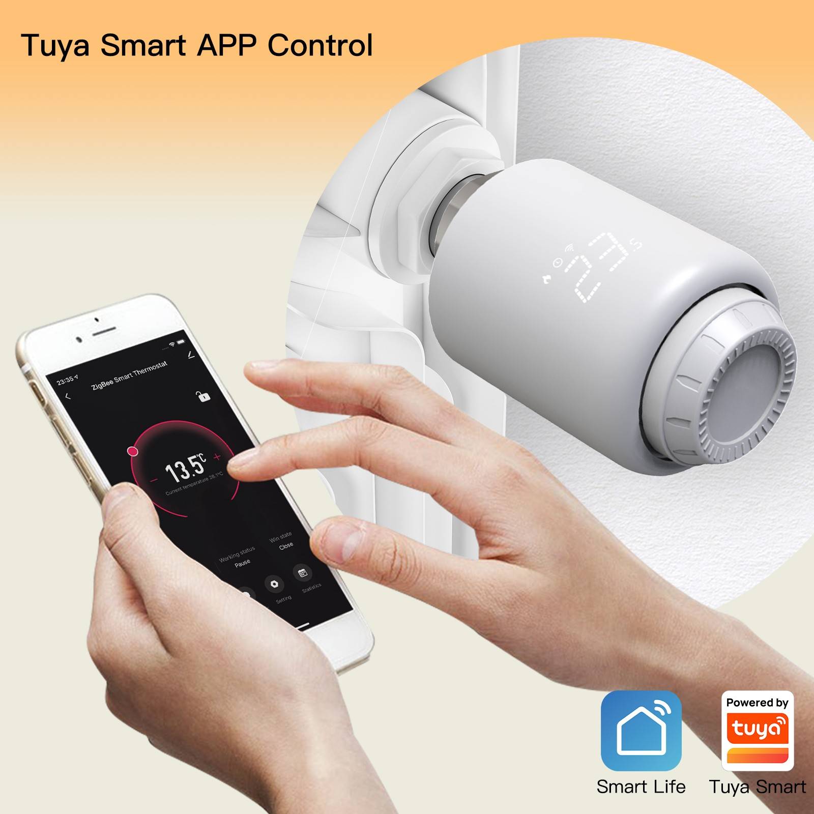 Tuya ZigBee Radiator Valve Smart Thermostat & Remote Control for Home Heating TRV 601