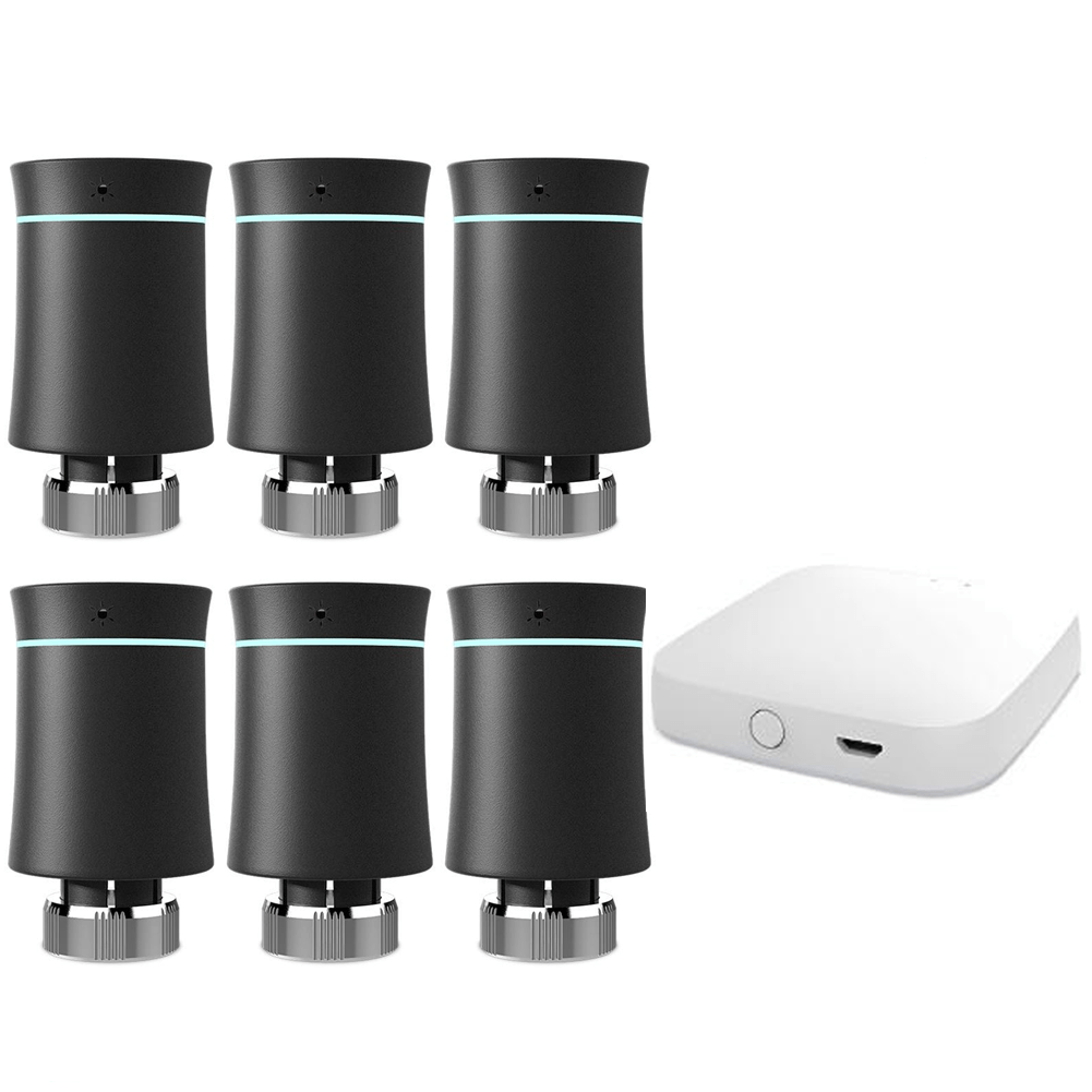 MOES ZigBee Smart Radiator Valves Tuya Save Energy Black White TRV BRT 100 Mini Soft Touching Thermostatic Valve