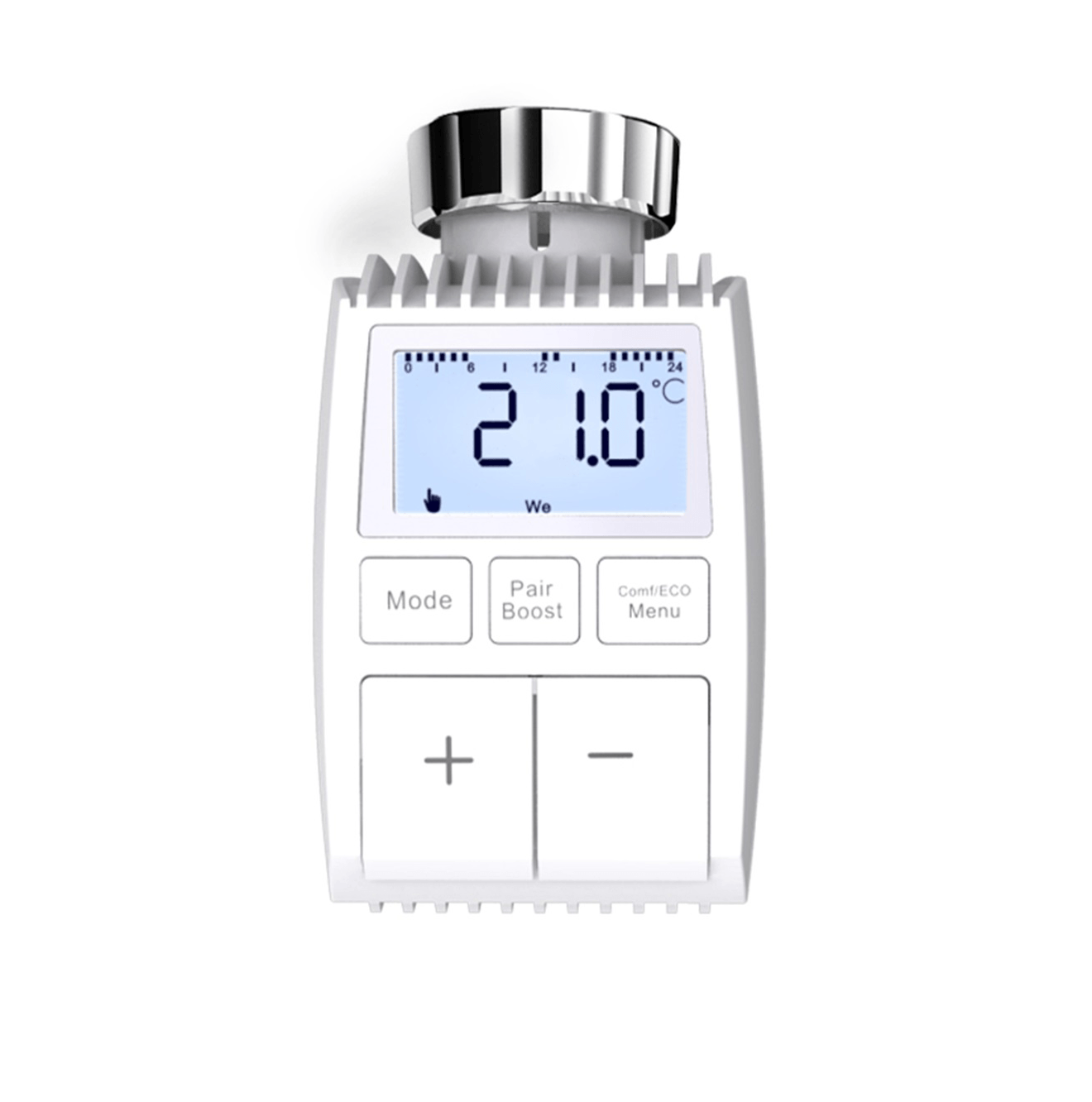 Smart Programmable Radiator Actuator Valve Tuya ZigBee3.0 Round Screen Thermostat Temperature Controller