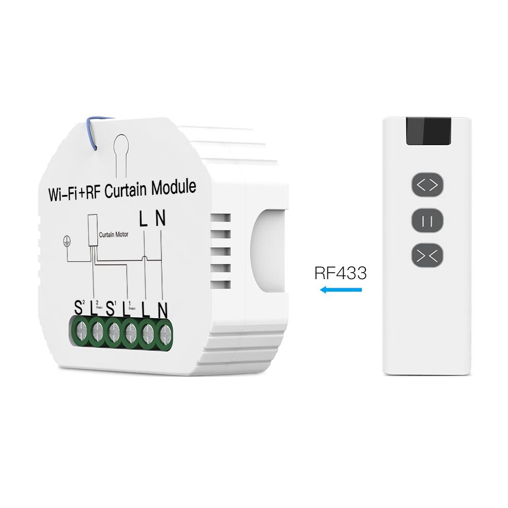 WiFi DIY RF433 Smart Curtain Switch Module for Electric Motorized Roller Blinds Shutter Motor