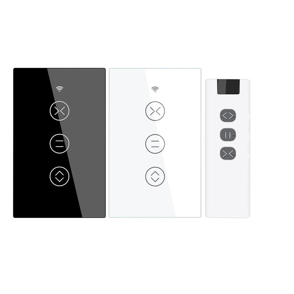 WiFi Curtain Blinds Roller Shutter Switch RF433 Smart Touch Curtain Switch Single Pole Neutral Wire Required US