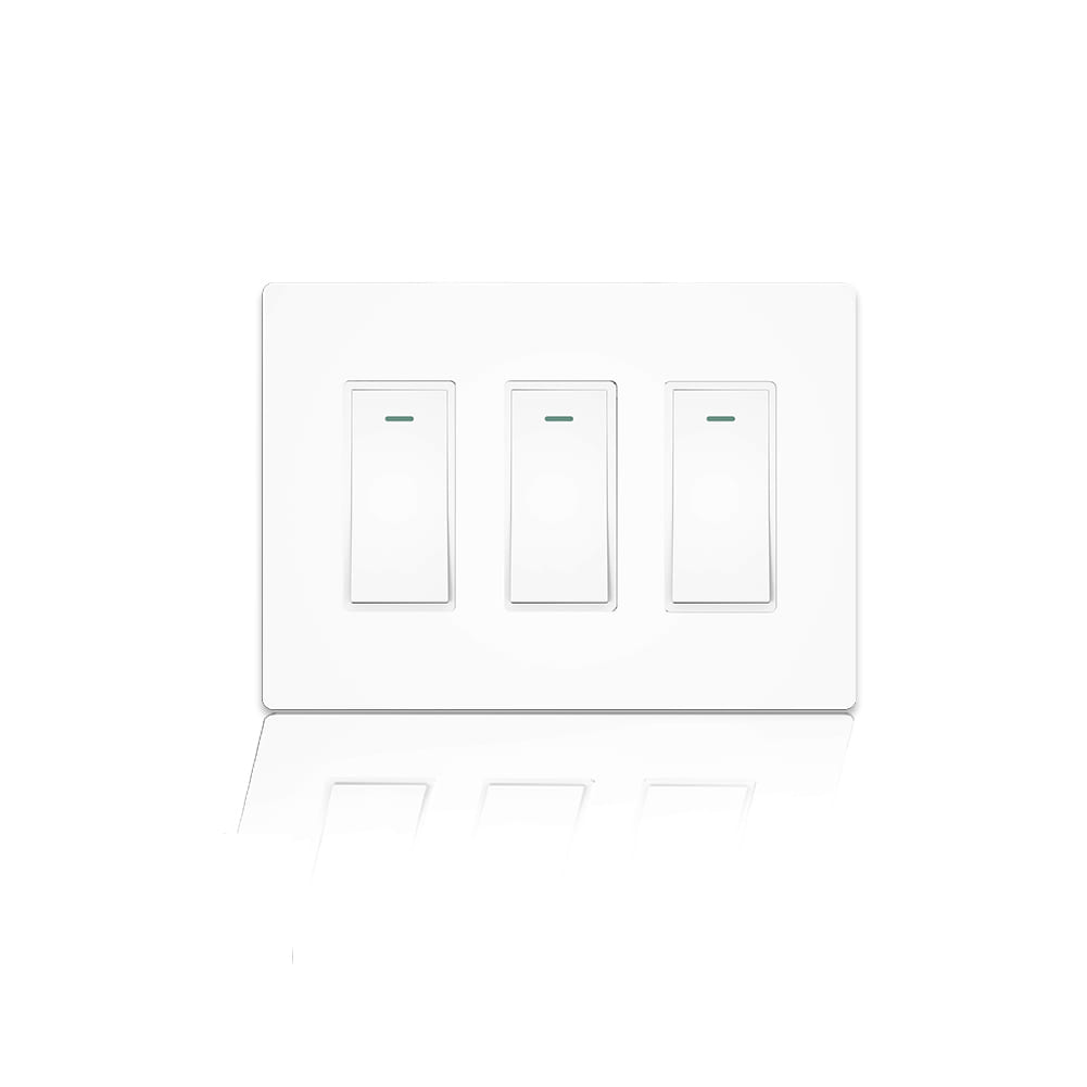 WiFi Smart In-Wall 2/3/4 Gang Light Push Button Switch US