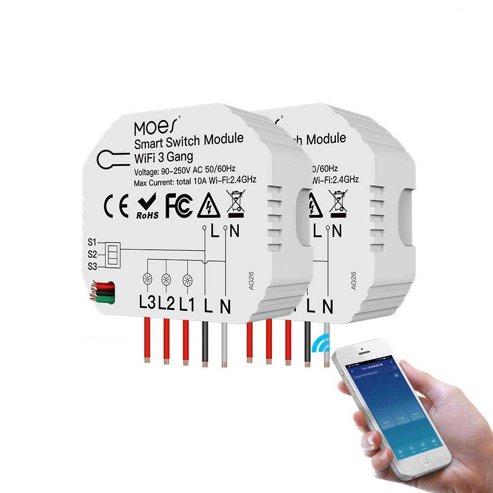 3/4 Gang, 1/2 Way Module, Wireless Home Smart Switch Light Modular