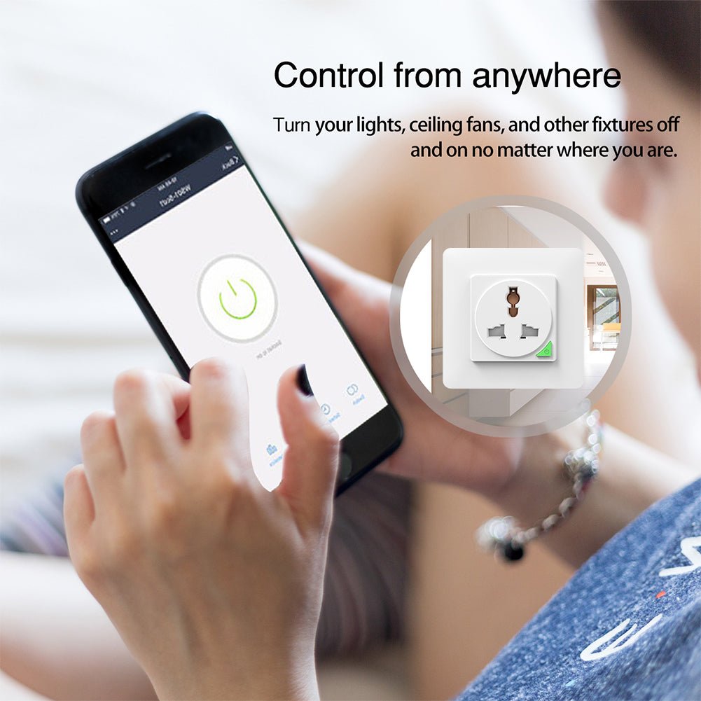 WiFi Smart Light Wall Switch Socket Outlet Push Button Universal Version