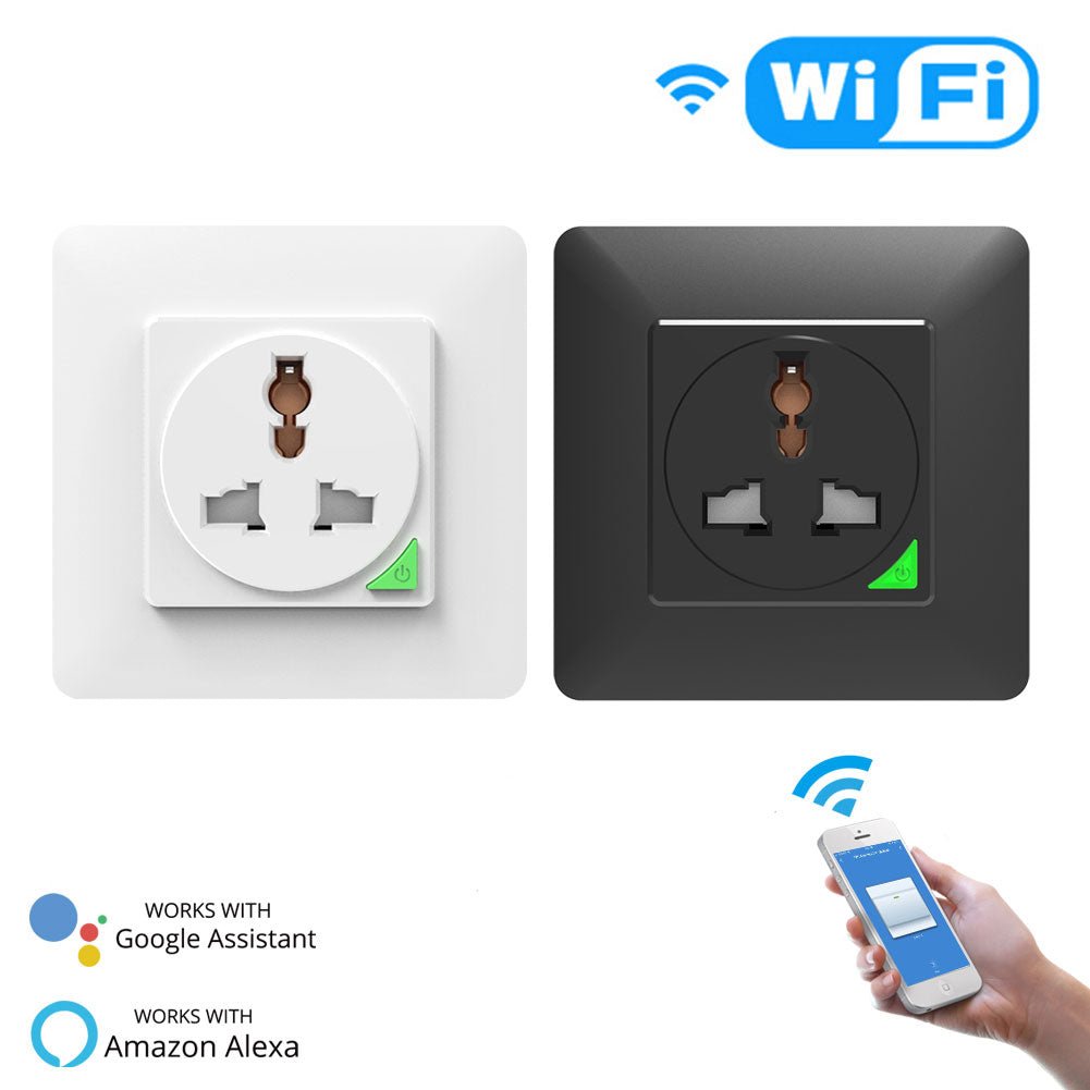 WiFi Smart Light Wall Switch Socket Outlet Push Button Universal Version