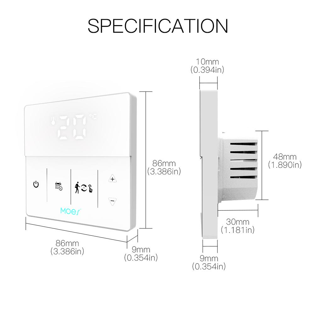 WiFi Smart Programmable Thermostat Electric Underfloor Heating Touch Screen Temperature Controller Logo Color Adjustable