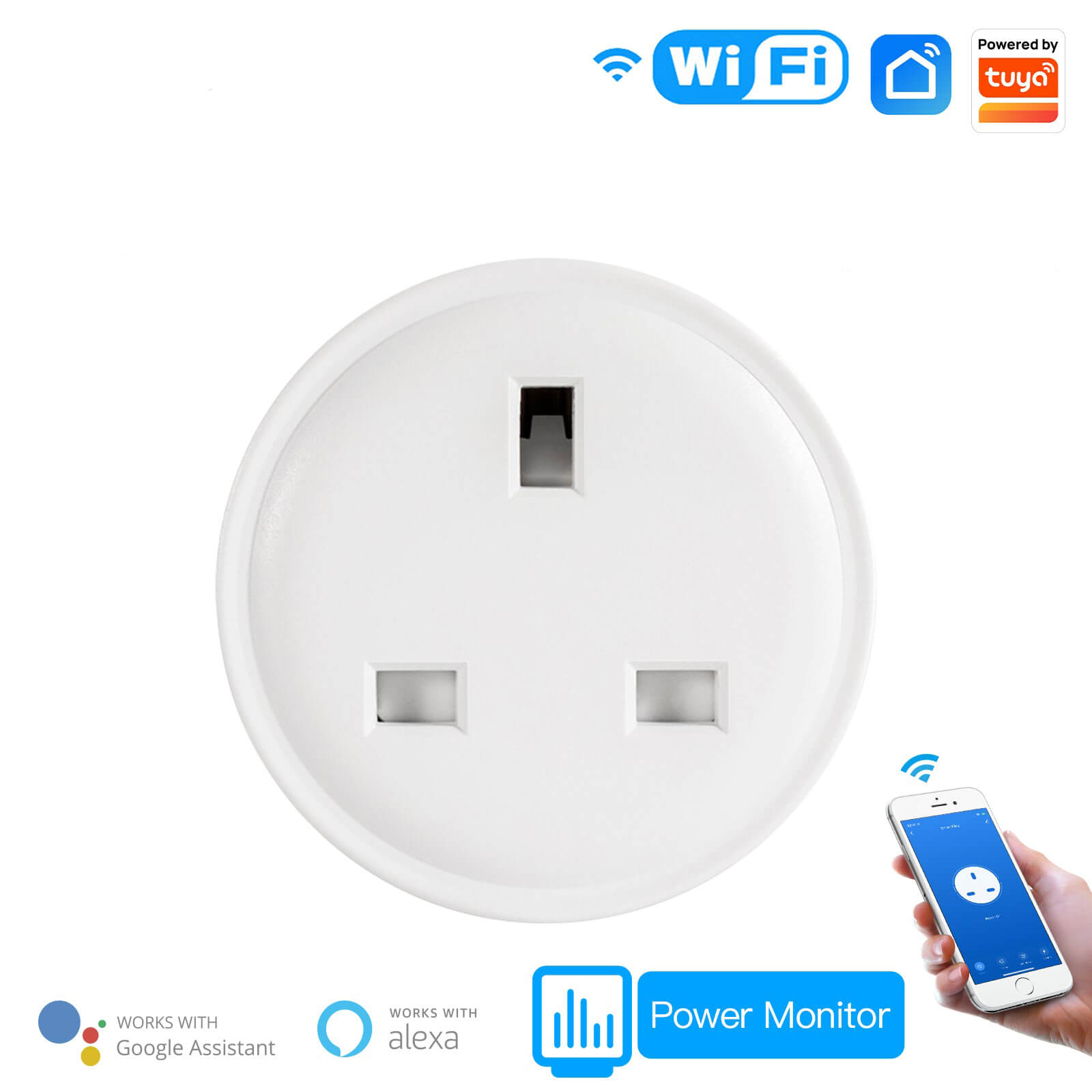 WiFi Smart Socket Power Plug UK Version 15A