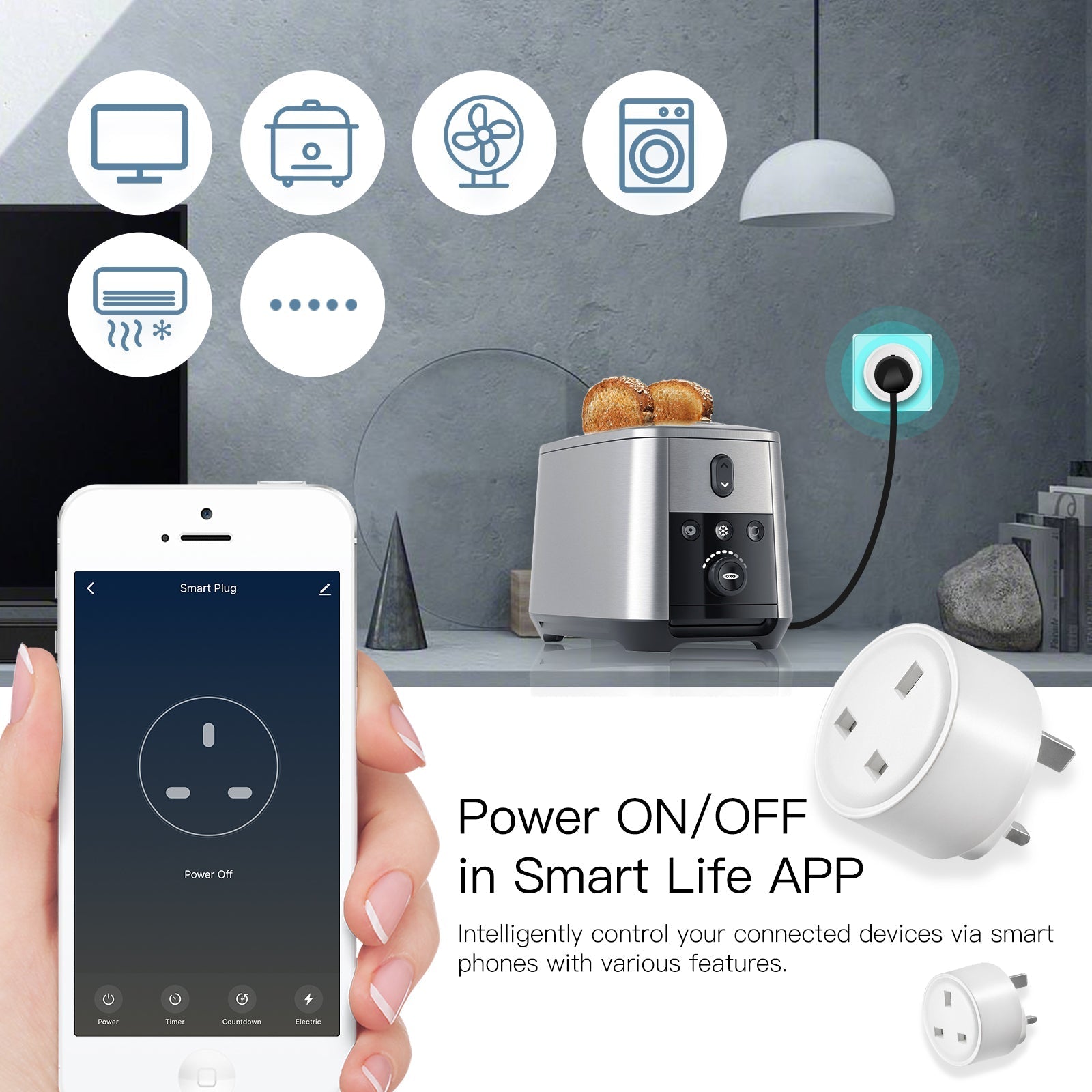 WiFi Smart Socket Power Plug UK Version 15A