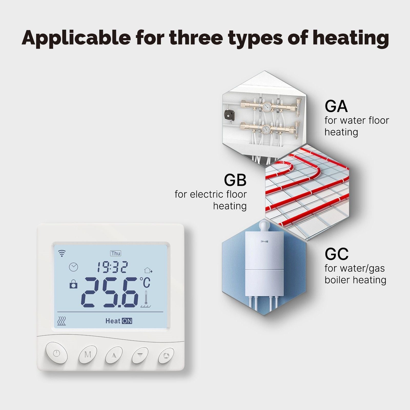 WiFi Thermostat Room Temperature Controller Water/Electric/Gas Boiler Floor Heating App Control