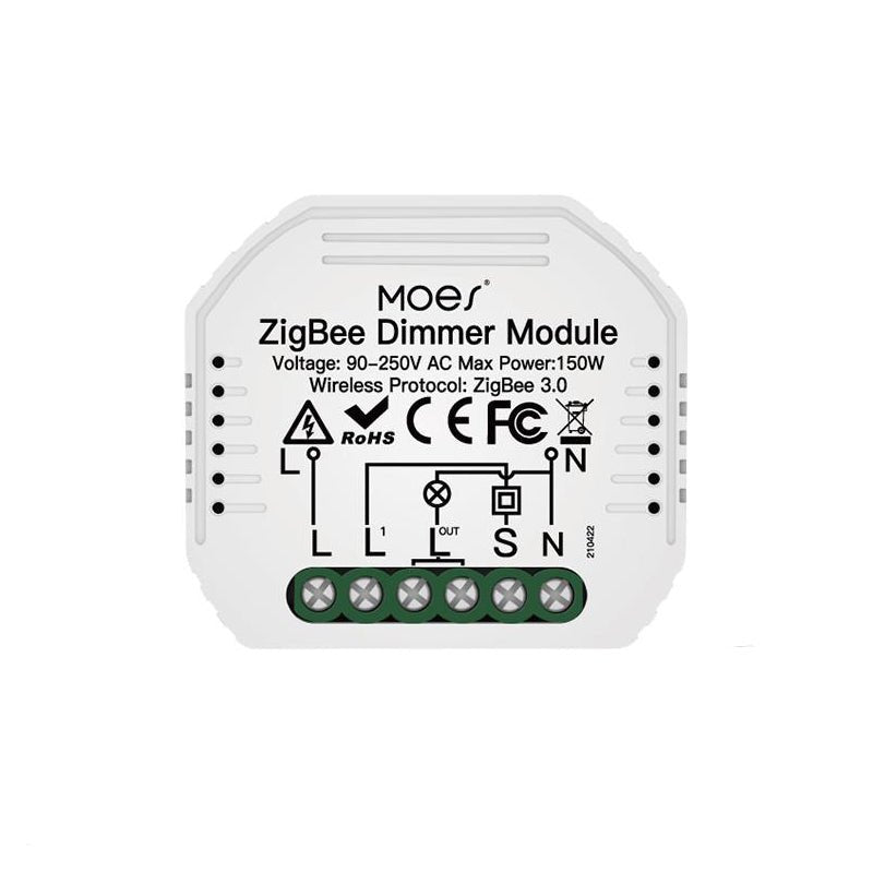 ZigBee Dimmer Module, Smart Switch Relay Module, MOES Hub Required 1/2 Gang Interruptor