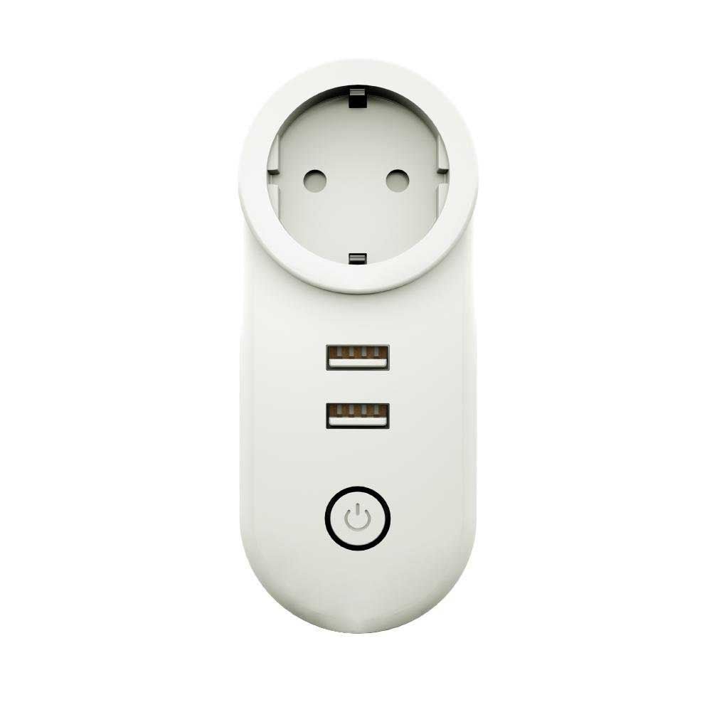 ZigBee3.0 Dual USB Wireless Socket Plug 2MQTT Setup Available